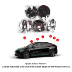 Tesla Model 3 YXS autoukse tihendiribade komplekti jaoks helikindel m&uuml;ra isolatsioon ilmastiku ribade tihendus 2023 v&auml;listarvikute jaoks Model Y