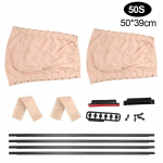 2 tk/komplekti auto kardin auto aken p&auml;ikesevari pol&uuml;ester p&auml;ikesesirm rulood kate tagumised aknad auto stiil 50S Black