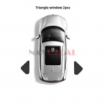 Privaatsus p&auml;ikesevari Tesla Model 3 mudeli Y 2016&ndash;2023 jaoks kohandatud auto k&uuml;ljeakna p&auml;ikesevari. M3 2PCS Triangle