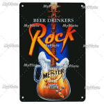 Muusika Kitarr Vintage Metallist Silt Plekist Silt Rock Plakat Kodu Seinakujundus Baari Silt Kodu Kujundus Maaplakat Dropshipping 20x30cm
