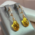 S&auml;ravad ripatsk&otilde;rvar&otilde;ngad Kuldne Kollane Vesitilk Tsirkoon Tilk Rippuvad K&otilde;rvar&otilde;ngad Pulma Mood Ehted kollane