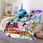 Classics Animeeritud tegelane seiya Mustriline villane tekk Cartoon Saint Seiya sari Laste sall ja diivan &Uuml;lipehme 30x40in
