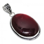 Natural Red Labradorite Gemstone 925 Sterling Silver Gift Pendant 2.29 r4v11
