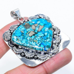 Natural Spiny Oyster Gemstone Handmade 925 Sterling Silver Pendant 2.21 i5s65
