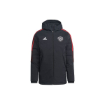 Adidas Manchester United Jalgpalli Seeria Spordi Pikkade Varrukatega Kapuutsiga Puuvillane Jakk Meeste &Uuml;ler&otilde;ivad Must GR3811 S