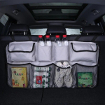 Car trunk storage bag suv Auto rear seat back hanging bag net pocket waterproof car storage box storage box car accessories hall
