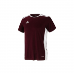 Adidas triibulise prindi logoga lapitehnika &uuml;mmarguse kaelusega l&uuml;hikeste varrukatega T-s&auml;rk Meeste Topid Punane CD8430 XL