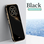 Realme 12 5G &uuml;mbrisele Luksuslik silikoonkattega l&ouml;&ouml;gikindel telefoni&uuml;mbris OPPO Realme12 Plus 12 Pro Plus pehme silikoonist p&otilde;rutuskindla kaitse&uuml;mbrisele Realme 12 5G GWB must