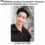 ATEEZ 8. minialbum The World EP.1 Movement Fan Sign S&uuml;ndmuse fotokaart EL WW MS Seonghwa - Makestar
