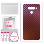 apgo skin sticker film foil vinyl for the BACK compatible with LG Q60, scratch-resistant, easy to install - Carbon Chameleon CAKA5