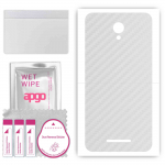 apgo Protective Skin Sticker for the back compatible with Lenovo C2 Power, Wrap Film, Foil, Vinyl - Pattern Transparent Carbon