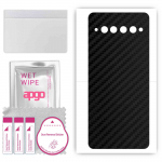 apgo Protective Skin Sticker for the back compatible with TCL Plex, Wrap Film, Foil, Vinyl - Pattern Carbon Black