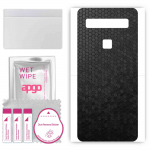 apgo Protective Skin Sticker for the back compatible with TCL 10 5G UW, Wrap Film, Foil, Vinyl - Pattern Black Honeycomb