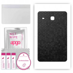 apgo skin sticker film foil vinyl for the BACK compatible with Samsung Galaxy Tab J, scratch-resistant, easy to install - Black Honeycomb