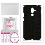 apgo Protective Skin Sticker for the back+sides compatible with Nokia 7 plus, Full Wrap Film, Foil, Vinyl - Pattern Matrix