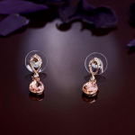 Estele Exquisite naiste roosa kullaga kaetud Austria kristallk&otilde;rvar&otilde;ngad