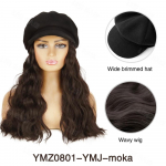 LISI HAIR Synthetic Beret And Fisherman's hat Wig Extension Long Wavy Curly Hair Suitable For Funny Women Daily Wear 50cm