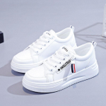 V&auml;ikesed valged naiste kingad Uued kevadised naiste kingad Korea versioon K&otilde;igega sobivad vabaajajalatsid Paksutallalised tossud 35