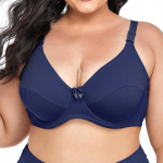 Naiste suures suuruses rinnahoidja t&auml;ielikult katva, elegantne bralette 42 DDD 95F 100F 105F 110F 115F 120 F Cup polsterdamata &uuml;li&otilde;huke suur aluspesu 95F tumesinine v&auml;rv