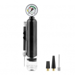 R&otilde;hum&otilde;&otilde;turiga pallipump Kahe toimega spordipallipump koos n&otilde;ela &otilde;hupumbaga k&auml;sipumbaga korvpallijalgpalli jaoks must