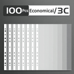 100 tk 11 auguga A4 failitaskud r&otilde;ngask&ouml;itja failikaust jakid failikott auguga r&otilde;ngask&ouml;itja kausta jaoks (3C/6C paksus)