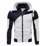 Meeste Retro pikkade varrukatega kapuuts kapuutsiga dressipluus Topid jakk mantel Outwear L must
