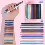 12 v&auml;rvi P&auml;rlmutter Lasting Eye Liner Pencil V&auml;rviline Pigment Veekindel silmapliiats Meik Silmakosmeetika Silmapliiats