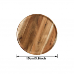 Puidust serveerimisalused 13/15/25/30 cm &uuml;mmargune akaatsiapuidust vorstitahvel juust, leib, puuvili, juurvilja, sushi 15cm/5.9inch