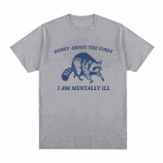 Vabandust The Vibes Funny Raccoon Meme T-s&auml;rk Meeste Retromood Kvaliteetsed T-s&auml;rgid Unisex Casual Cotton Oversized T-s&auml;rk S must