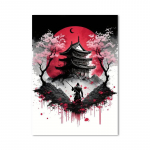 Jaapani lossi samurai templi l&otilde;uendi maalimine lihtsalt Jaapani maastiku plakatid ja tr&uuml;kised Seinakunstipildid kodu kaunistamiseks 21x30cm No Framed