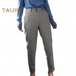 S&uuml;gistalvised naiste p&uuml;ksid k&otilde;rge v&ouml;&ouml;koha n&ouml;&ouml;biga t&otilde;mblukk K&auml;rbes kalasaba villasest riidest &uuml;likond p&uuml;ksid &uuml;hev&auml;rvilised pikad p&uuml;ksid taskutega S khaki