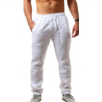 Meeste linased p&uuml;ksid Hingavad &Uuml;hev&auml;rvilised Mugavad p&uuml;ksid Fitness Jooga Jooksmine Sweatpants Streetwear XXXXXL valge