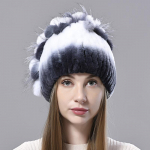 2024 Br&auml;ndi Naised Ehtsad Rex K&uuml;&uuml;liku Karusnahast M&uuml;tsid Talvised Reksi K&uuml;&uuml;liku Karusnahast Nokam&uuml;tsid Triibulised Lilled Rebane karusnahast Soojad P&auml;ris karusnahast Kootud M&uuml;tsid