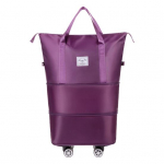 Eemaldatavate ratastega reisikott, suur mahutavus, veekindel Oxfordi riie, &otilde;ues, j&otilde;usaalis treenimiseks m&otilde;eldud pagasikohver 40cm x 22cm x 80cm tumelilla v&auml;rv