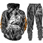 Meeste Loomade Bass Carp P&uuml;&uuml;k 3D Prindi Mood Fisher Tracksuit Unisex Hoodie Jooksup&uuml;ksid 2tk Komplekt V&auml;liriided Suurus S-6XL XL