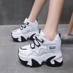 mood Moodsad Paksu Tallaga Tossud Naised S&uuml;gis Paeltega Platvorm Spordijalatsid Uus Naine 10CM Paks P&otilde;hi K&otilde;rge Konts Naiste Nahast Kingad 39 lilla