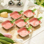 Super armas multikas maasika kastmistaldrik majapidamises kasutatav kolmem&otilde;&otilde;tmeline keraamiline taldrik Ket&scaron;upi suupistetaldrik Vinegrett onesize