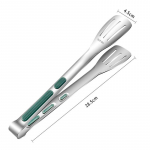 Libisemiskindlad roostevabast terasest toidutangid liha, salati, leiva serveerimiseks, toiduvalmistamise t&ouml;&ouml;riist 3.5*17.5cm h&otilde;be
