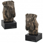 Schnauzer II - Dog statue, bust on stone base, sculpture, trophy for dog show by Art-Dog brand