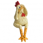 Istuv tibu kujuke multifilm Kollane kana kuju Skulptuur Vaik Kana Loom Modell Kodukontori raamaturiiul T&ouml;&ouml;laua kaunistus Ornament A