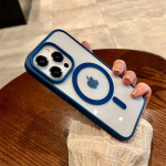 Luksuslik Magsafe'i l&auml;bipaistev &uuml;mbris iPhone'ile 16 15 14 13 12 11 Pro X XS XR Max Mini 7 8 Plus SE 2022 Magnetiline juhtmevaba laadimiskate iPhone 16 Pro