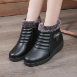 Naiste s&uuml;gistalvised v&auml;lissaapad Pu-nahast veekindlad lamedad poolsaapad plusssuuruses pl&uuml;&uuml;sis soojad lumesaapad Ema puuvillased kingad 41