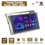 Android Carplay autoraadio Toyota Corolla Verso 2004-2009 multimeediumipleieri peakomplekti stereo GPS-navigatsioon BT WIFI 4+64GB 1+16GB