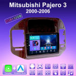 2 DIN Android Carplay autoraadio Mitsubishi Pajero 3 2000-2006 multimeediumipleieri peakomplekt Stereo GPS Navigation BT WIFI 2+32GB 2+32GB pruun