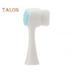 Kaks-&uuml;hes n&auml;opuhastushari Kahepoolne silikoonist pehmete harjastega meigieemaldus Kooriv pooride s&uuml;gavpuhastus Manuaalne n&auml;opesu, koorija n&auml;ohooldus sinine