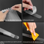 Libisemisvastased vannikleebised 18 tk, ohutud du&scaron;iribad, vanni libisemisvastased kleebised, libisemisvastane teip du&scaron;i jaoks One Size valge