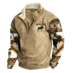 Meeste kontrasti-plekk-hoodie Meeste kapuutsiga pusa Vabaaja lahtine pikkade varrukatega pusa S&uuml;gisene meesterahva lukuga p&uuml;stkraega pealmine osa 3XL beež/khaki
