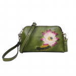 Lotus Embossing &otilde;lakotid Ehtsast nahast Crossbody kott Vintage disain T&otilde;mblukuga rahakott naistele Naiste telefonikotid GZW 21cm*12cm*5.5cm pruun