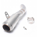 MT03 YZF R3 R25 Mootorratta v&auml;ljalaske summuti keskmise l&uuml;li toru t&auml;iss&uuml;steem Yamaha MT-03 YZFR3 YZFR25 YZF-R3 2014-2019 jaoks Silver h&otilde;be
