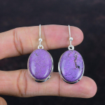 Purpurite k&otilde;rvar&otilde;ngad Naturaalsest v&auml;&auml;riskivist k&otilde;rvar&otilde;ngas K&auml;sitsi valmistatud Boho ehted 925 Sterling h&otilde;bek&otilde;rvar&otilde;ngas uhiuus k&otilde;rvar&otilde;nga kingitused tema h&otilde;beehetele